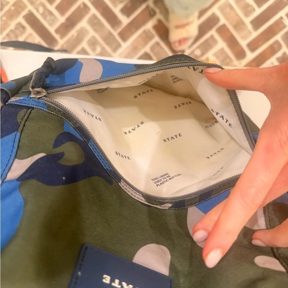 STATE Kane Blue & Green Camo Backpack for kids - Picture 9 of 10